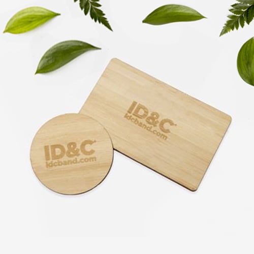 a rfid, wooden eco friendly key card for hotels