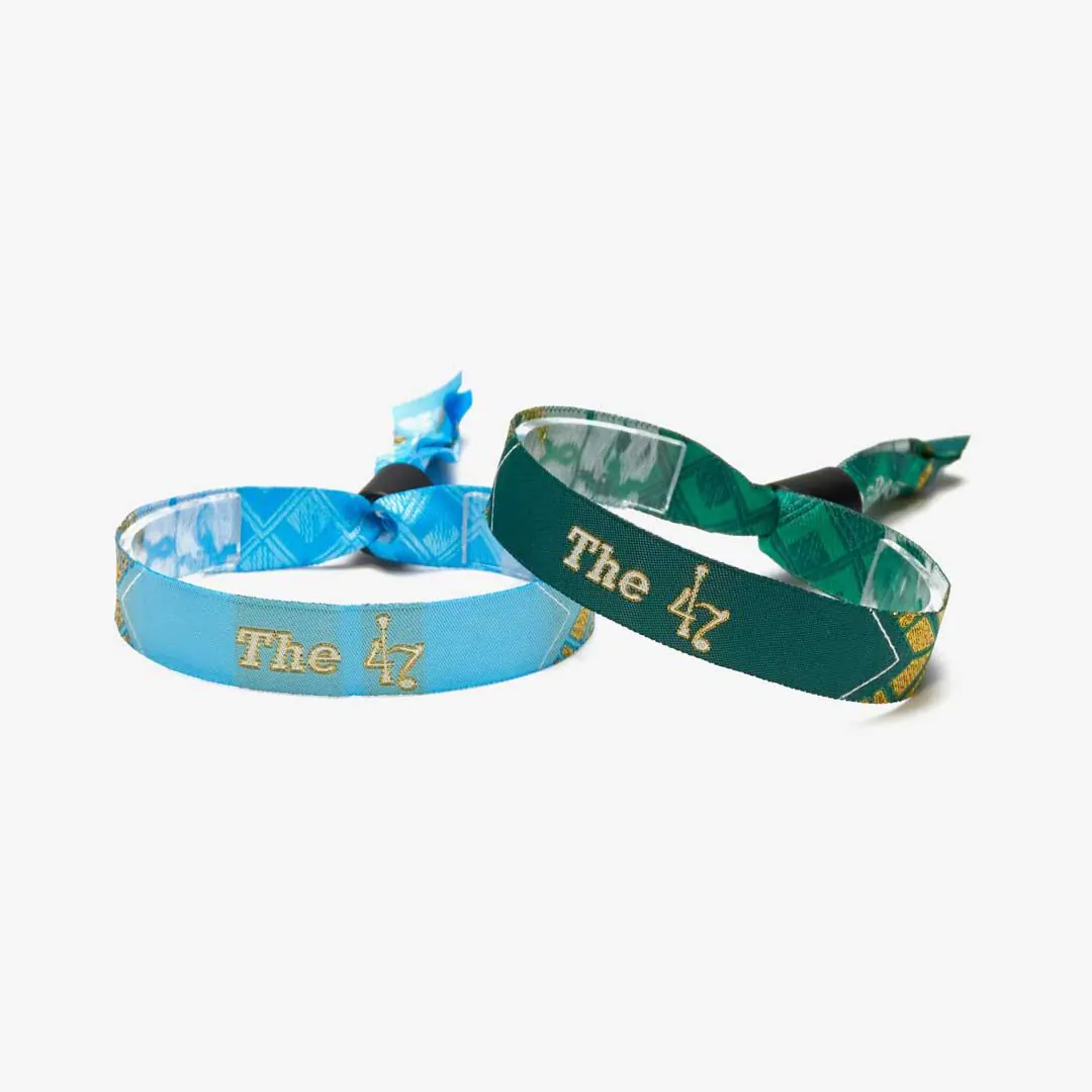 Woven Cloth Festival Wristbands with Lock | ID&C