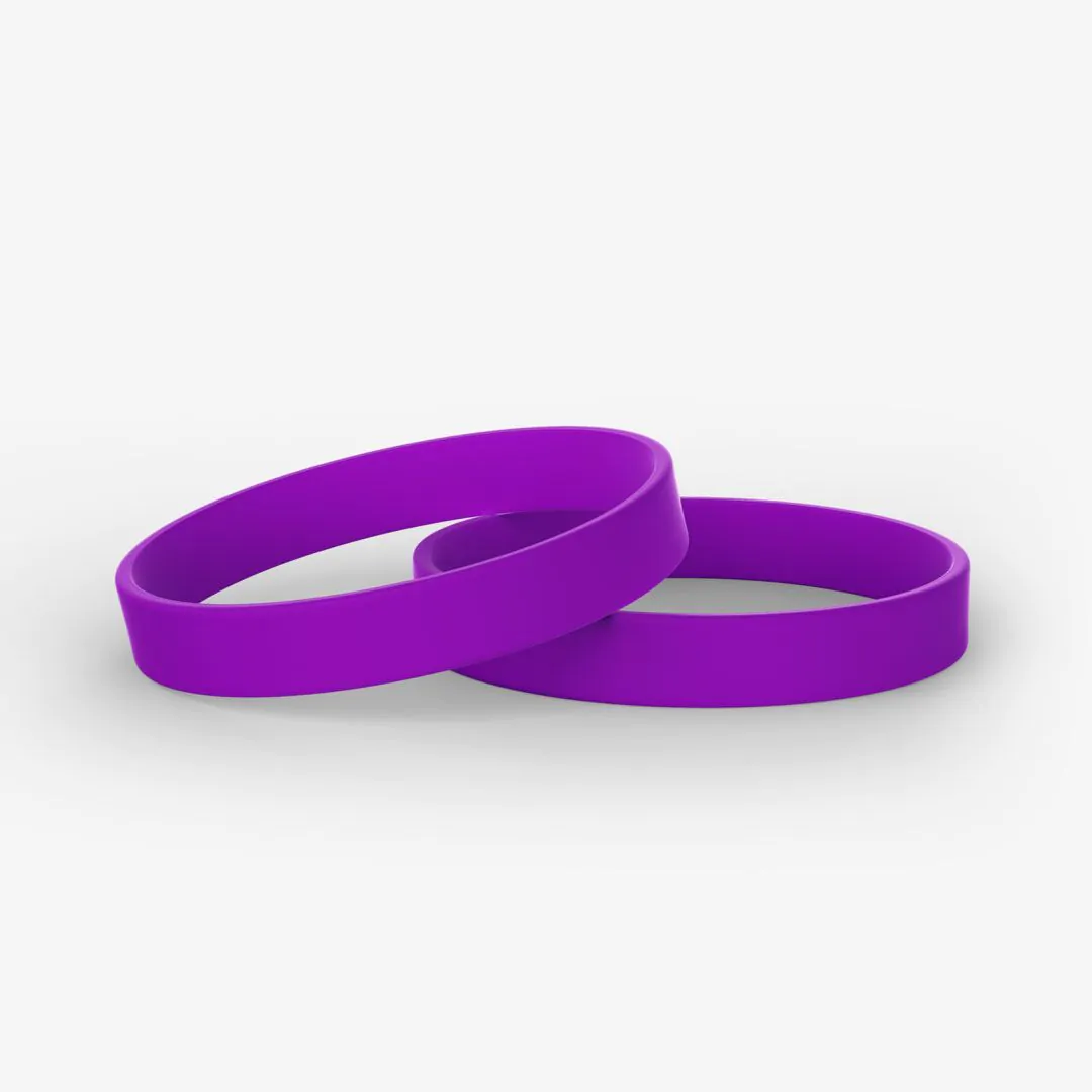 Happy Friendship Day Purple Silicon Wristband