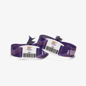 Custom RFID barcode wristbands with variable data printing 